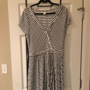 Anthropologie summer striped midi dress.